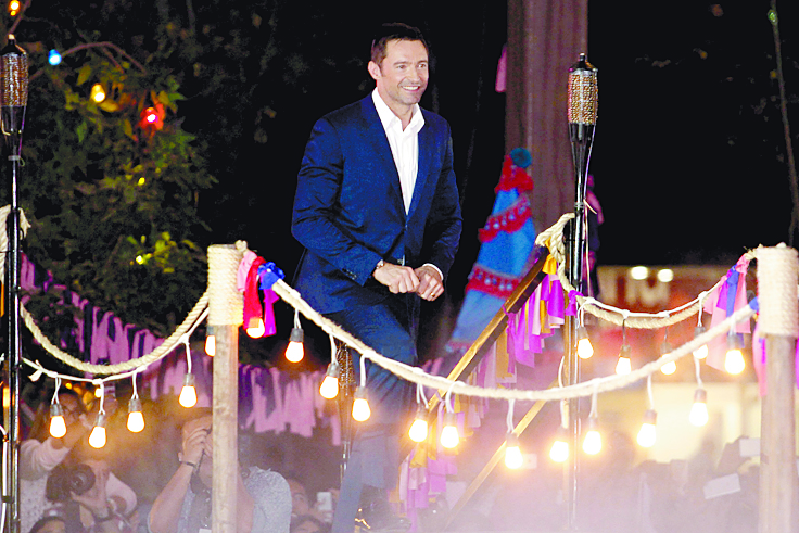 Hugh Jackman, de buen humor en México