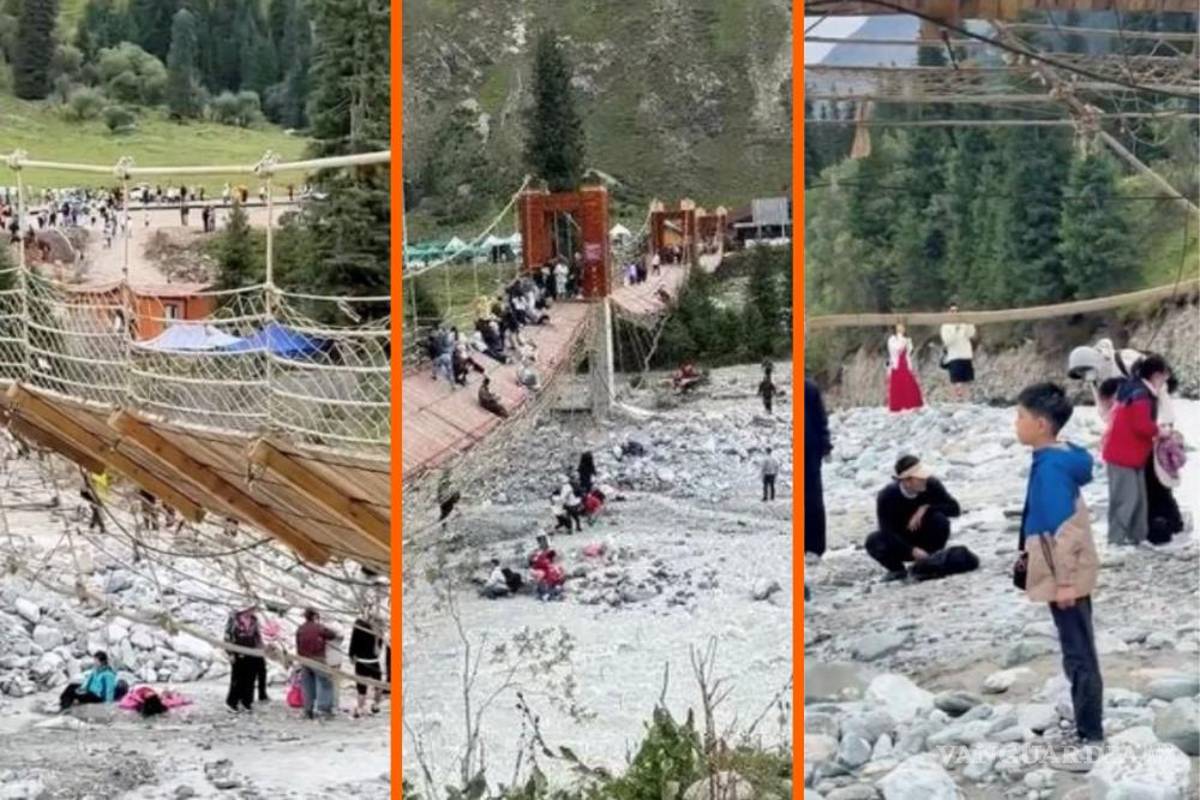 Puente colgante colapsa en China; mueren cinco personas y 24 heridos