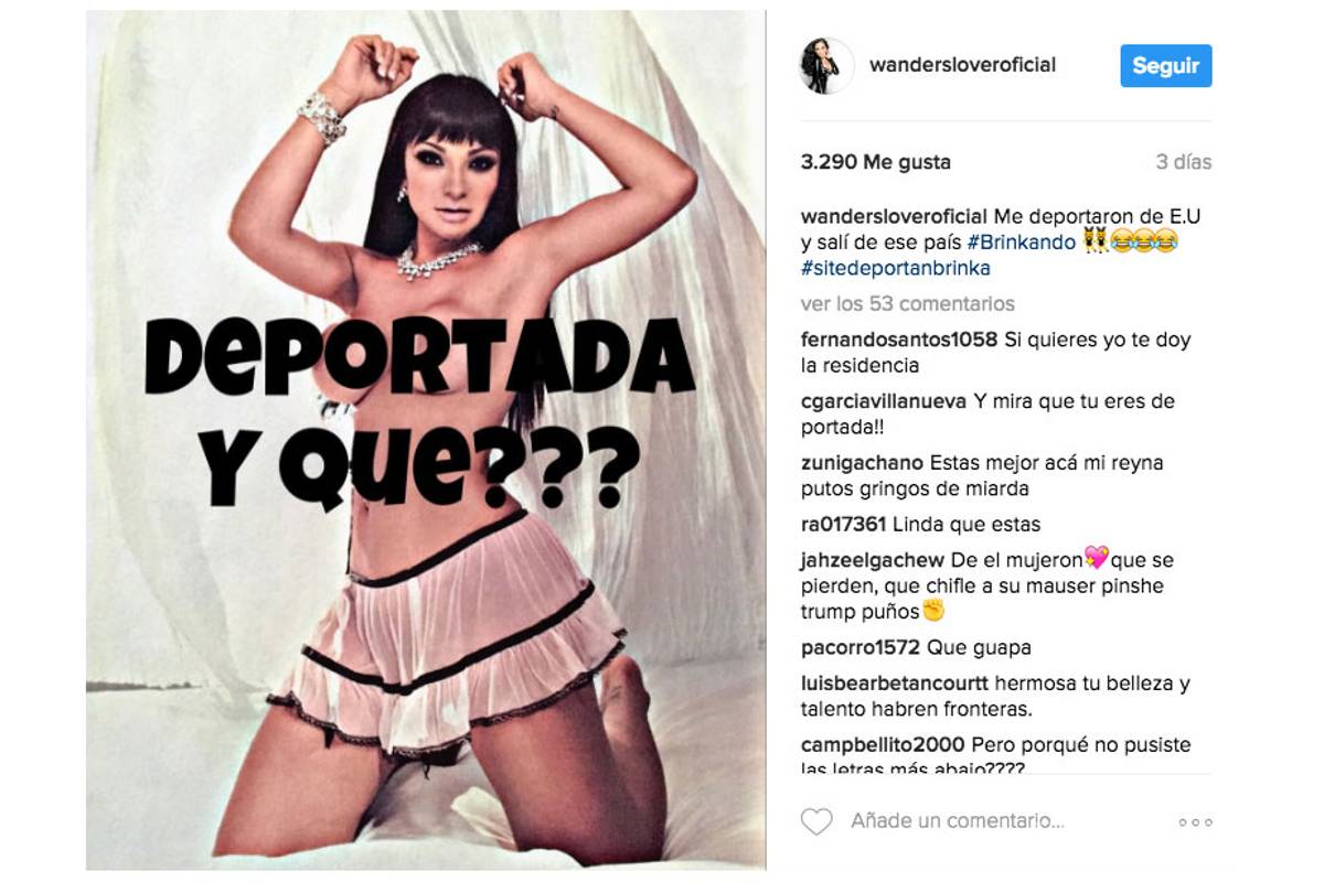 La ‘Wanders Lover’ protesta desnuda por su deportación