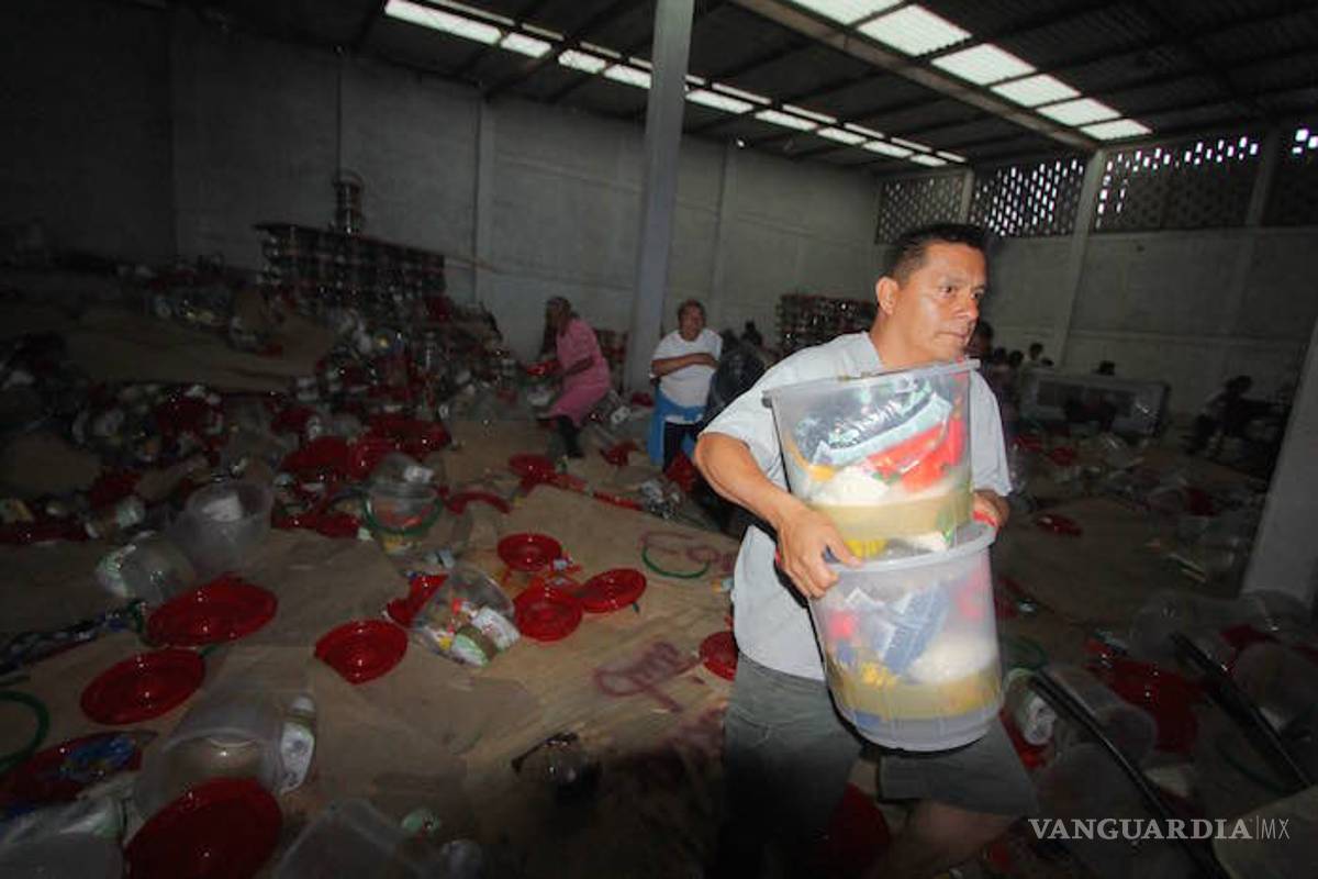 Exhiben bodega con electrodomésticos y despensas del PRI para elecciones en Zacatecas y Oaxaca