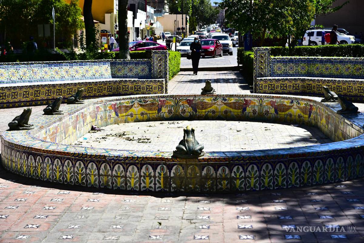 Fuentes de agua en Saltillo: secas y sin mantenimiento