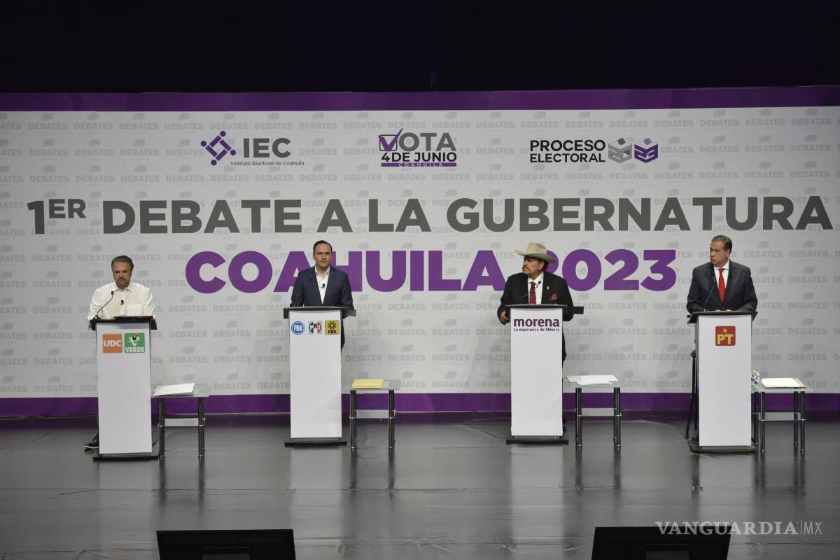 Llegan al tercer debate por la gubernatura de Coahuila; IEC limita acceso al público
