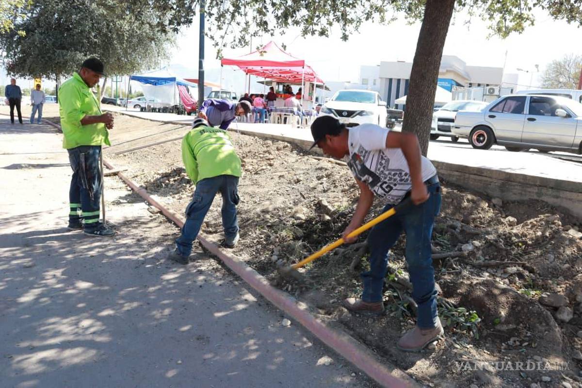 Continúan reforzando limpieza de plazas y vialidades para mejorar el entorno urbano de Saltillo