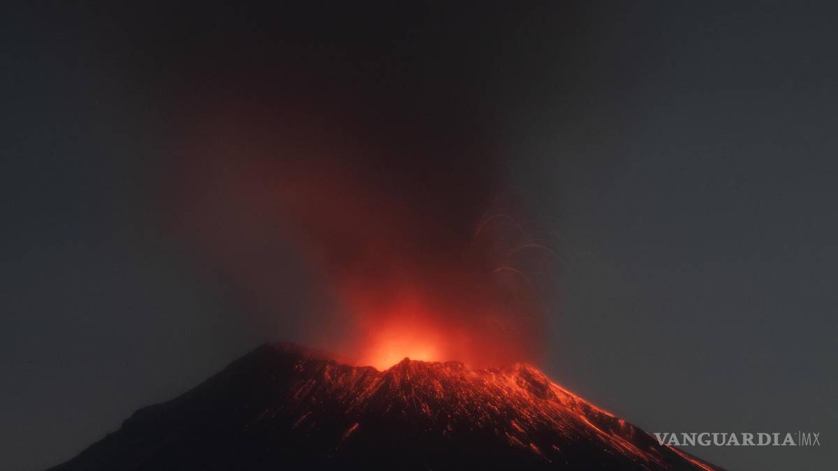 Asombrosas imágenes de la actividad del volcán Popocatépetl