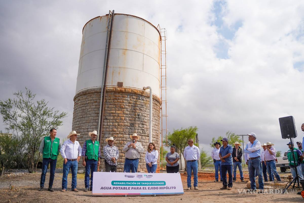 Llevan más agua a ejidos de Ramos Arizpe con rehabilitación de pozo y tanque