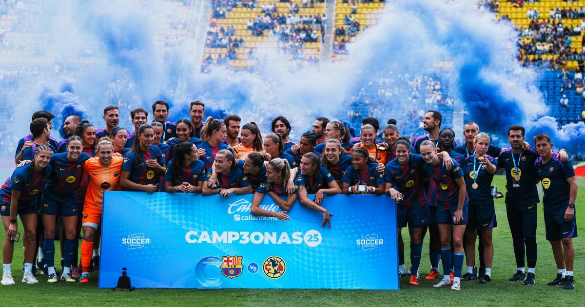 Barcelona supera a América 2-1 en duelo amistoso internacional en Ciudad de los Deportes