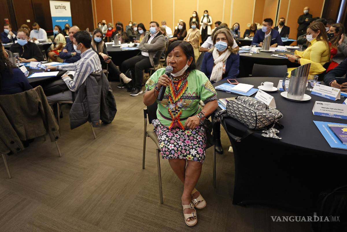 $!Gloria Domico, indígena embera y encargada de varias escuelas con más de 600 alumnos indígenas en Bogotá, Colombia. EFE/Mauricio Dueñas Castañeda