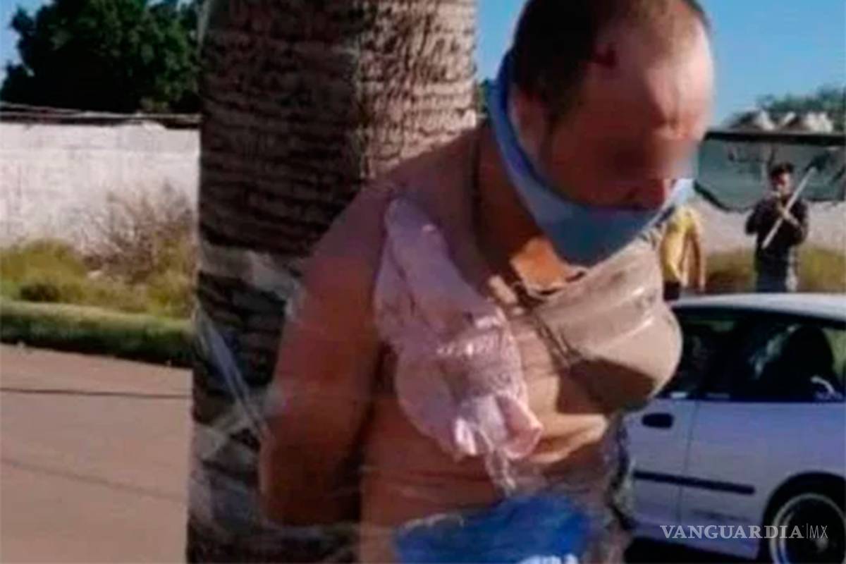 Por robar ropa interior de mujeres lo desnudan y atan a palmera