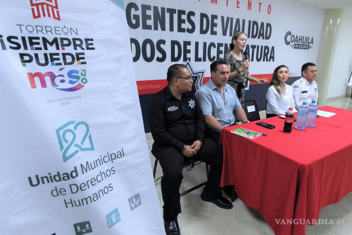 Agentes de Tránsito y Vialidad de Torreón son capacitados en Derechos humanos