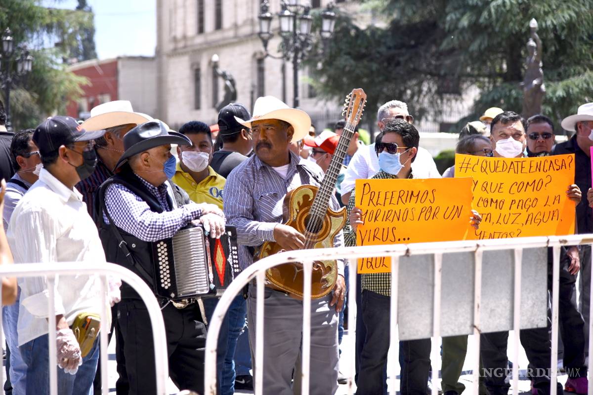 Músicos de Saltillo piden apoyo al Gobierno de Coahuila para subsistir