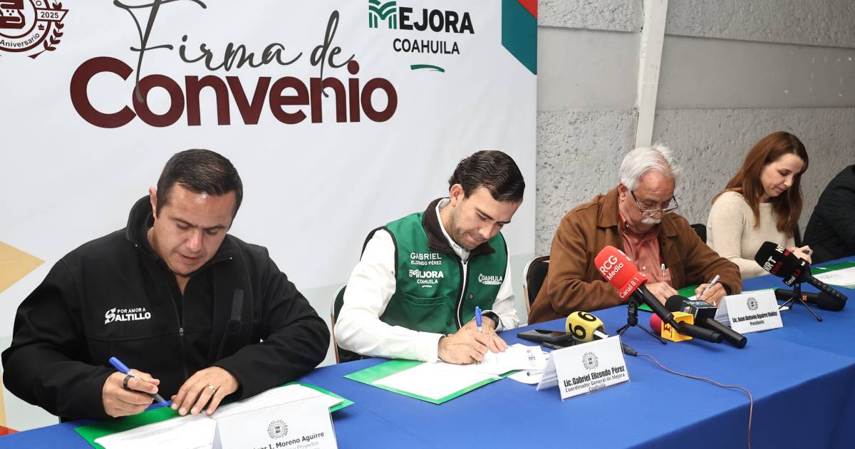 Suscriben convenio Canaco y Mejora Coahuila; afiliados podrán gozar de los más de cien programas