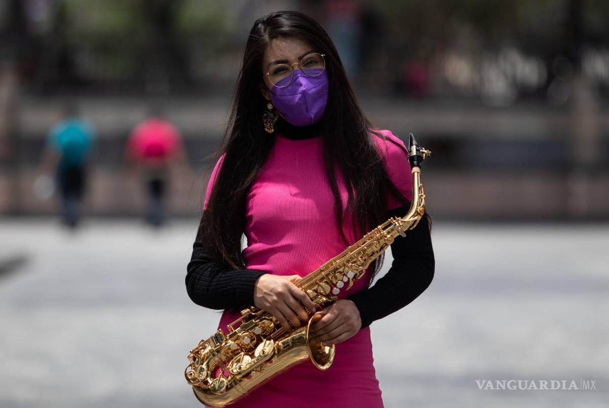 $!La saxofonista María Elena Ríos.