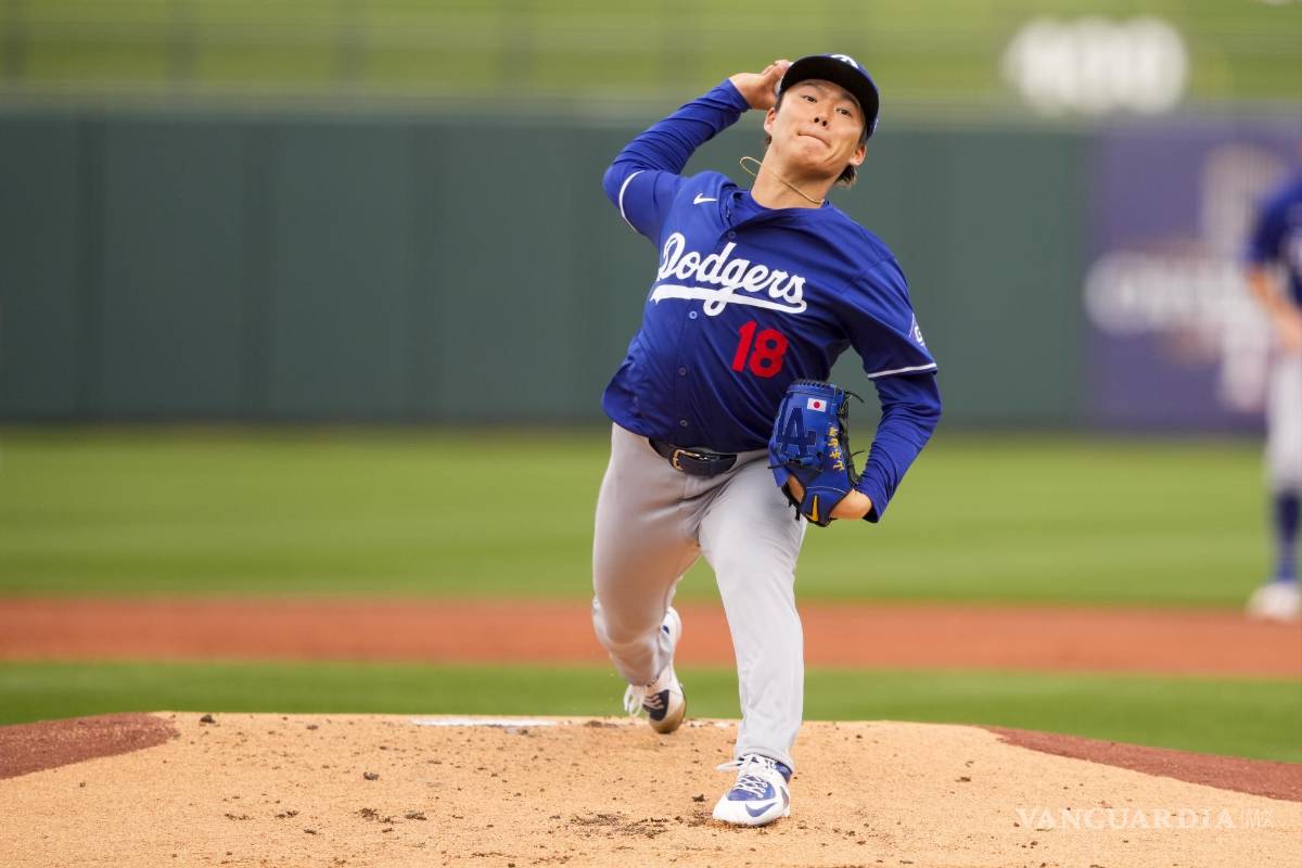 Yamamoto cumple en su debut primaveral con los Dodgers