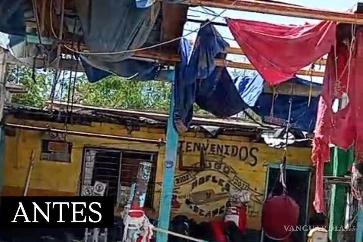 $!Estado anterior del gimnasio de box antes de la remodelación, con espacios más limitados.
