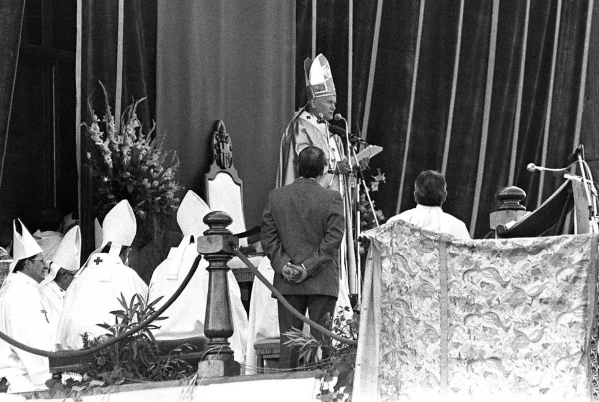 $!El papa Juan Pablo II, en su visita a Toledo, en 1982.
