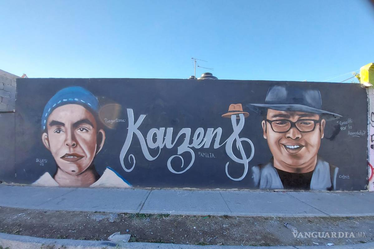 Pintan mural de Franco Escamilla y Eugenio Derbez en la Saltillo 2000