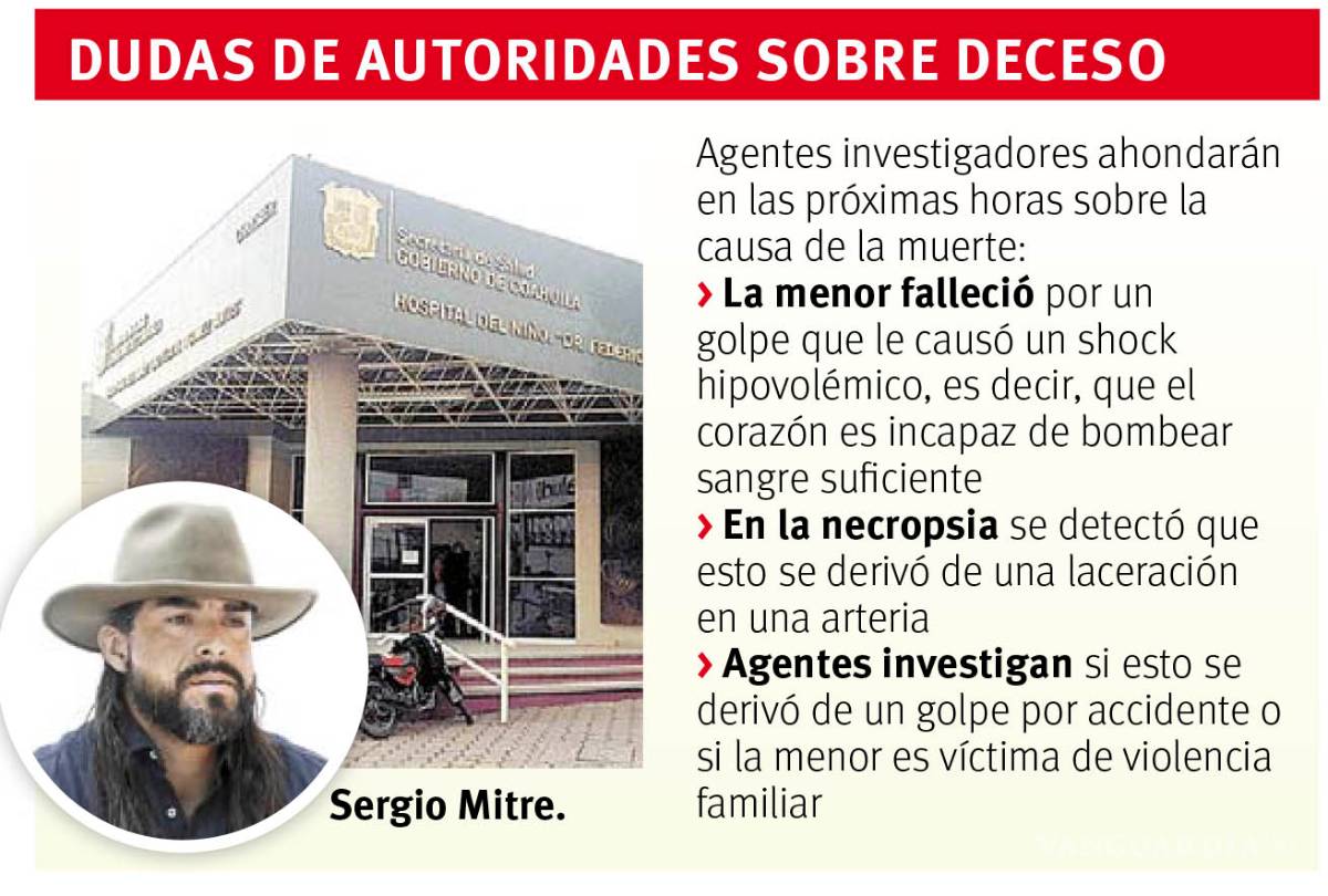 $!Indagan muerte de hijastra de sarapero de Saltillo; Investigan posible maltrato en familia de Sergio Mitre