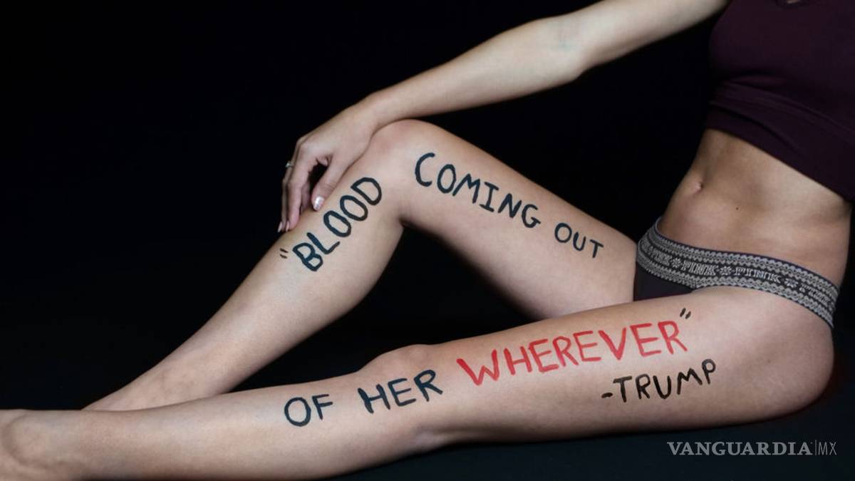 Frases sexistas de Trump plasmadas en cuerpos de mujeres (Fotos)