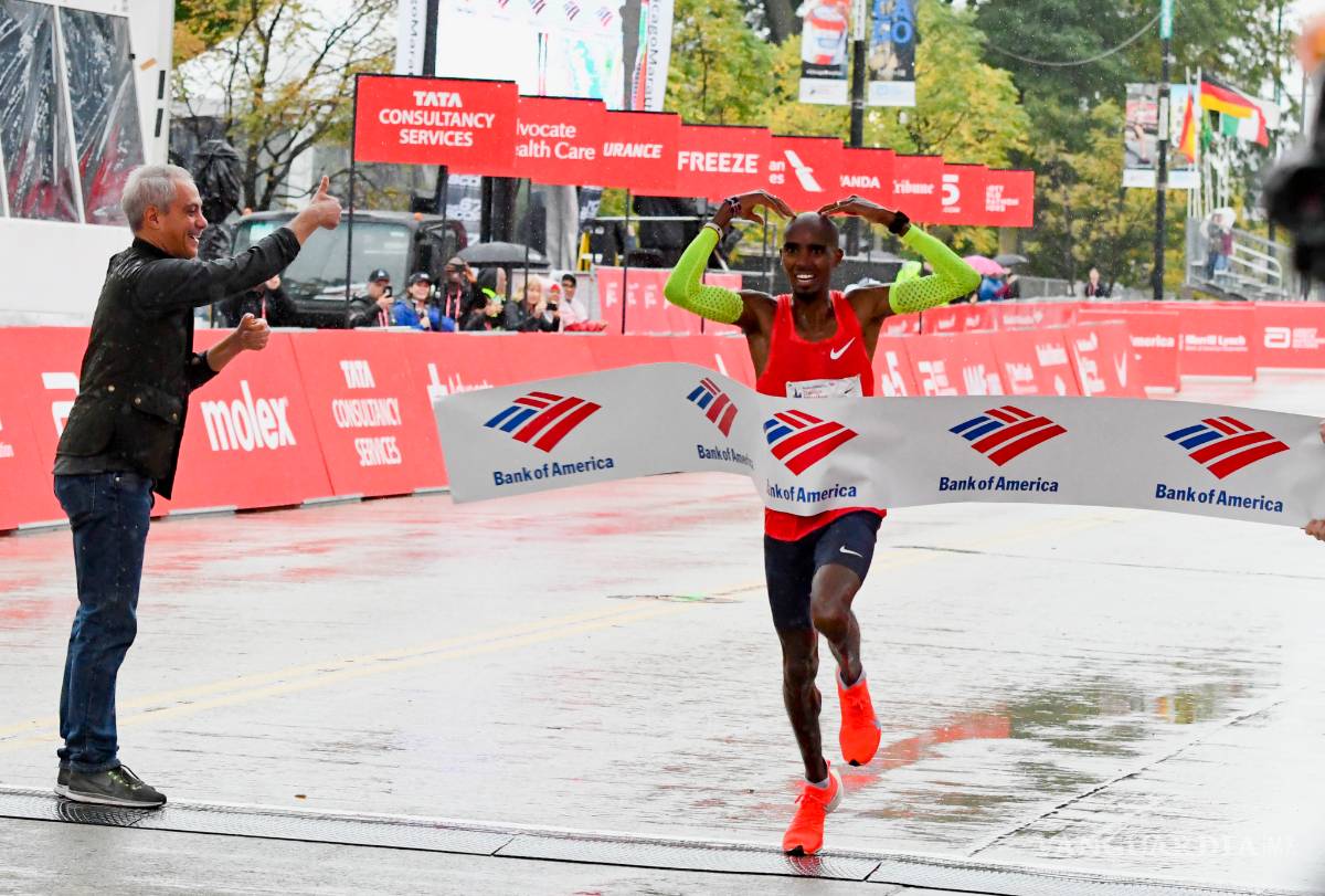 $!Mo Farah conquista su primer maratón en Chicago