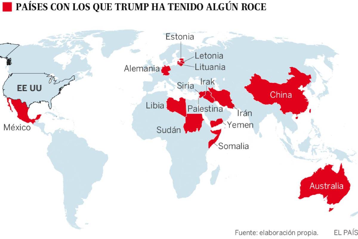 Los países a los que ha agraviado Trump