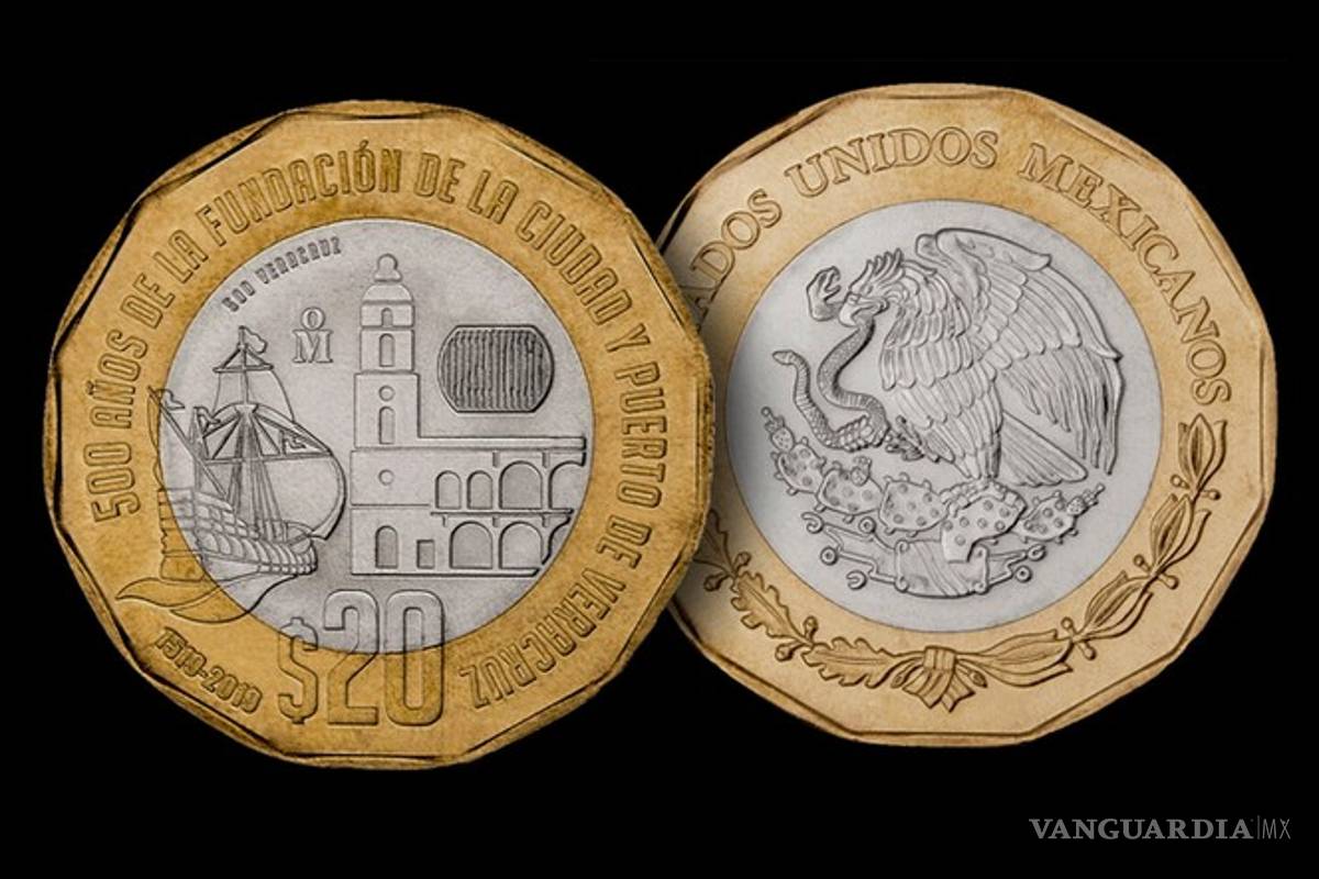 Ya circula la nueva moneda dodecagonal de 20 pesos
