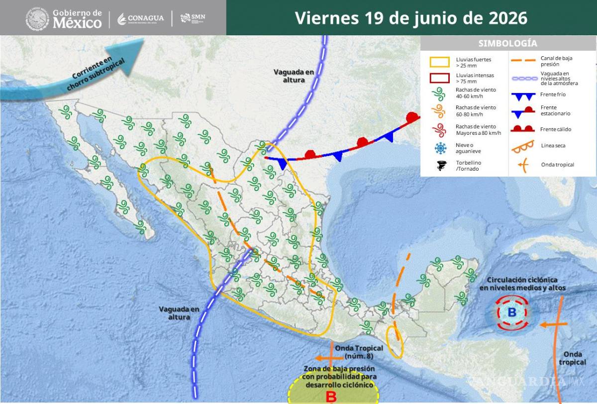 $!Se aproxima Frente Frío fuera de temporada a México, azotará con heladas, lluvias torrenciales, y fuertes vientos a estos estados