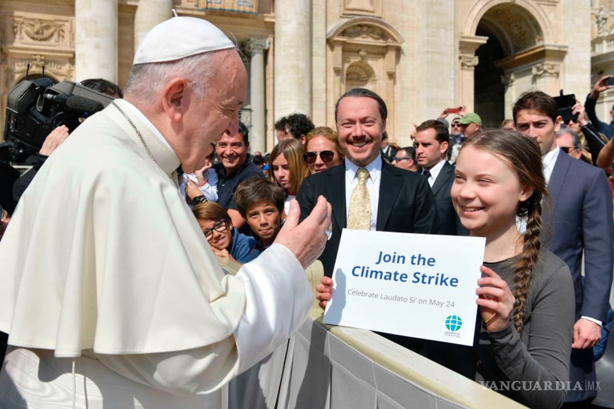 Greta Thunberg invita al papa Francisco a que se una a la huelga del clima