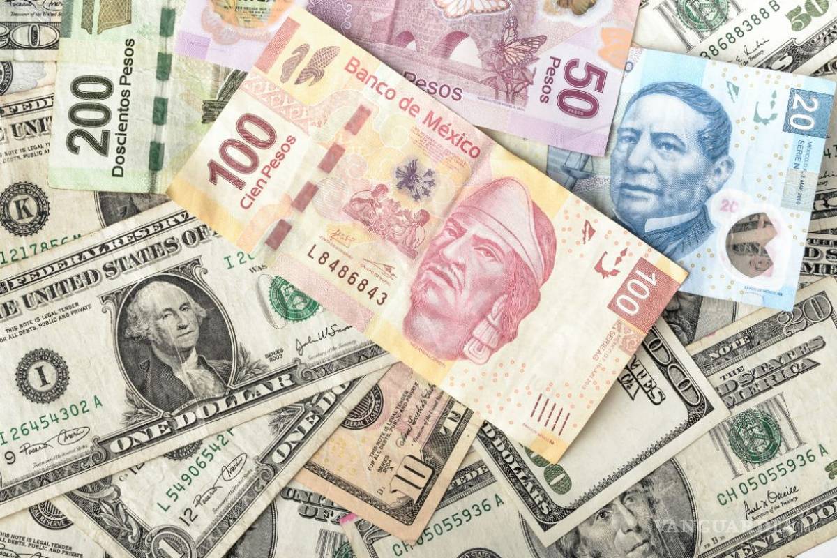 Peso opera con ligera ganancia tras 4 jornadas de pérdidas; dólar cotiza en 19.1590 unidades