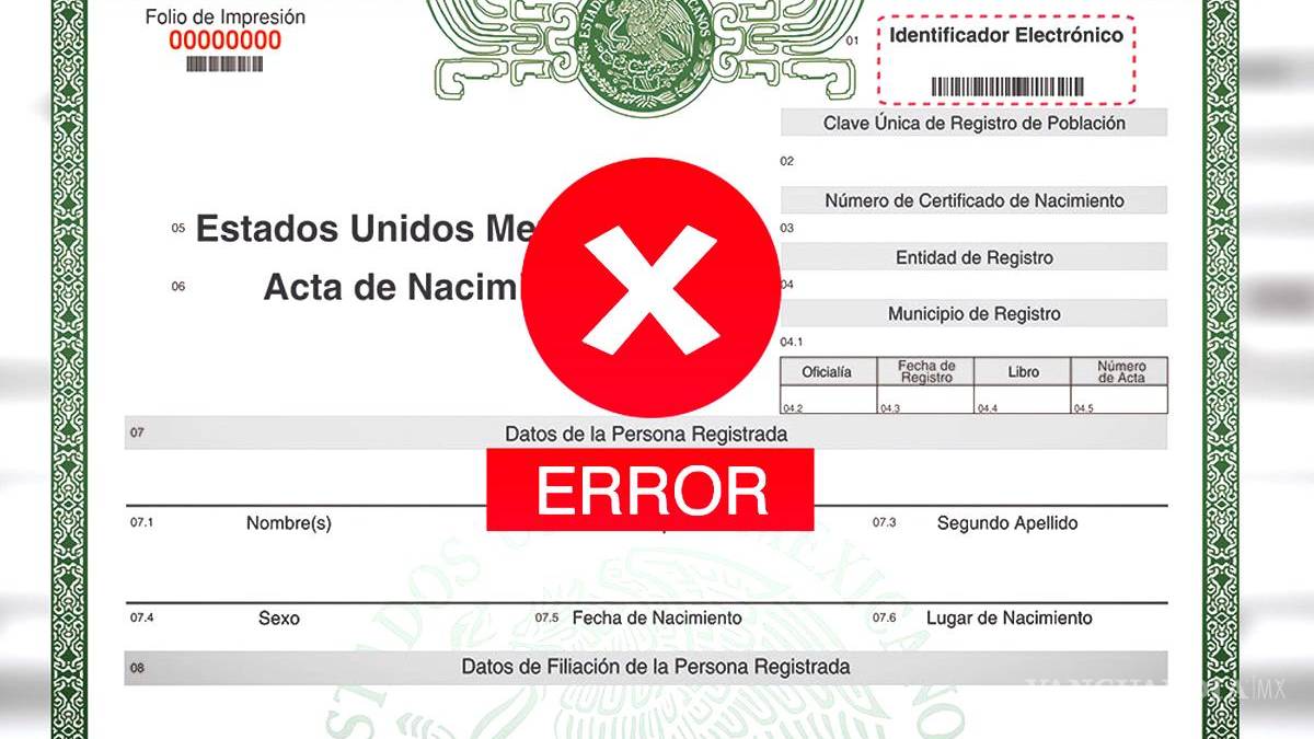 ¿Error en tu nombre en el Acta de Nacimiento?... cómo corregir este y otros datos en línea, fácil y rápido