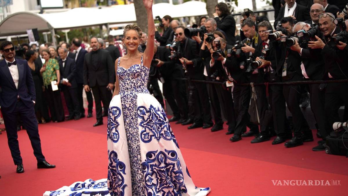 Mira cómo Sharon Stone asombra en la alfombra roja de Cannes, fotografías
