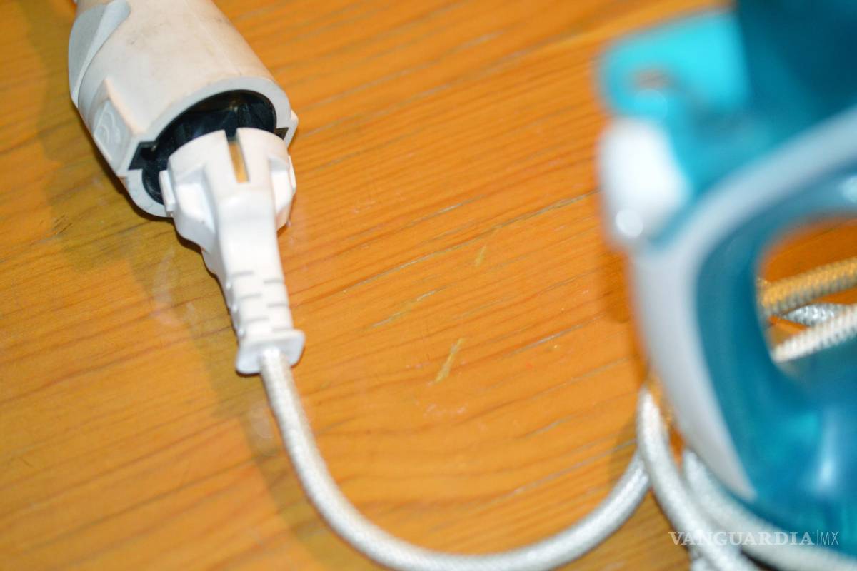 $!En la imagen, una plancha conectada a la red eléctrica. Los enchufes profundos son más seguros que los planos. EFE/Juana Benet