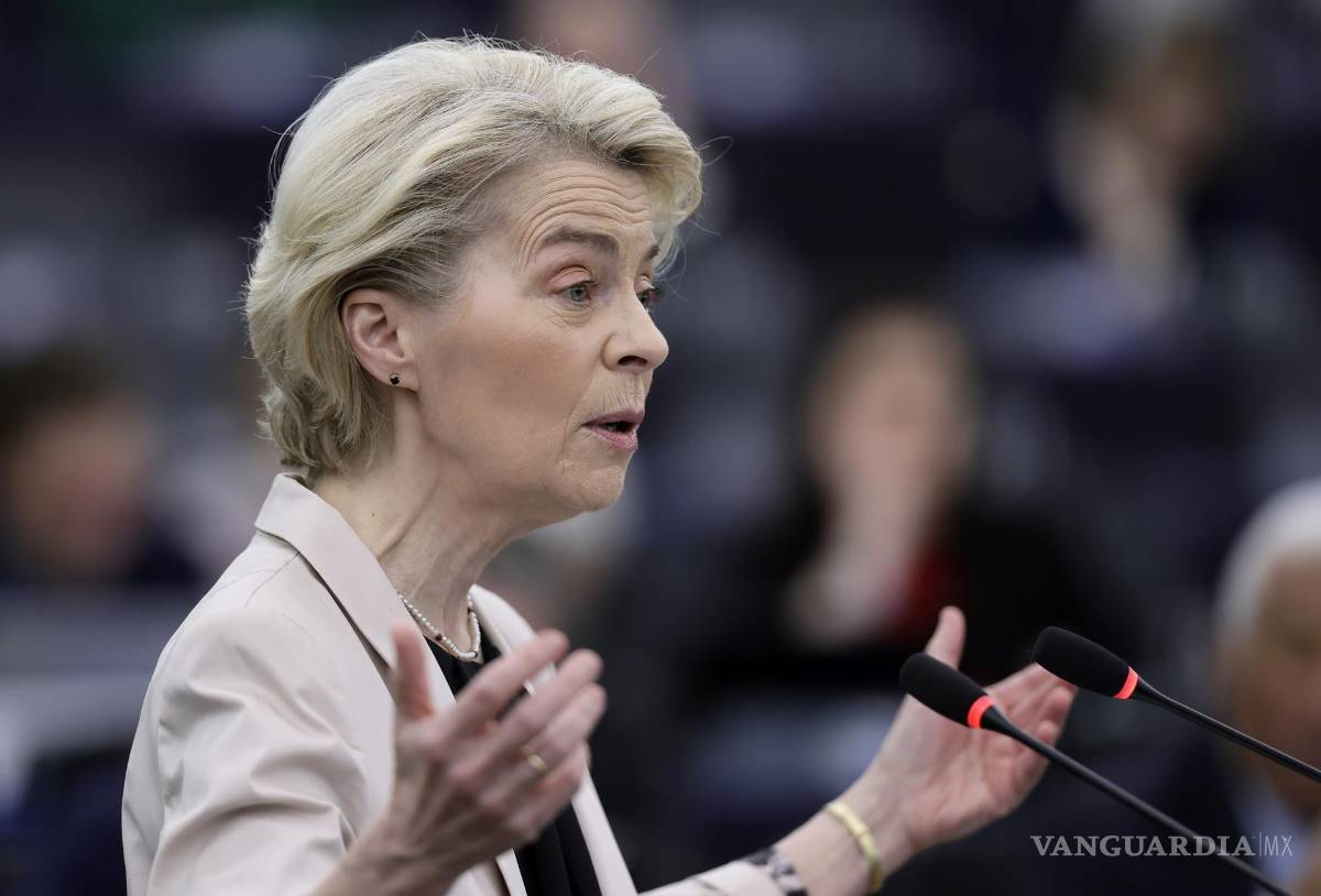 $!Ursula von der Leyen, presidenta de la Comisión Europea, dijo que la economía mundial “sufrirá masivamente” las consecuencias de los aranceles.