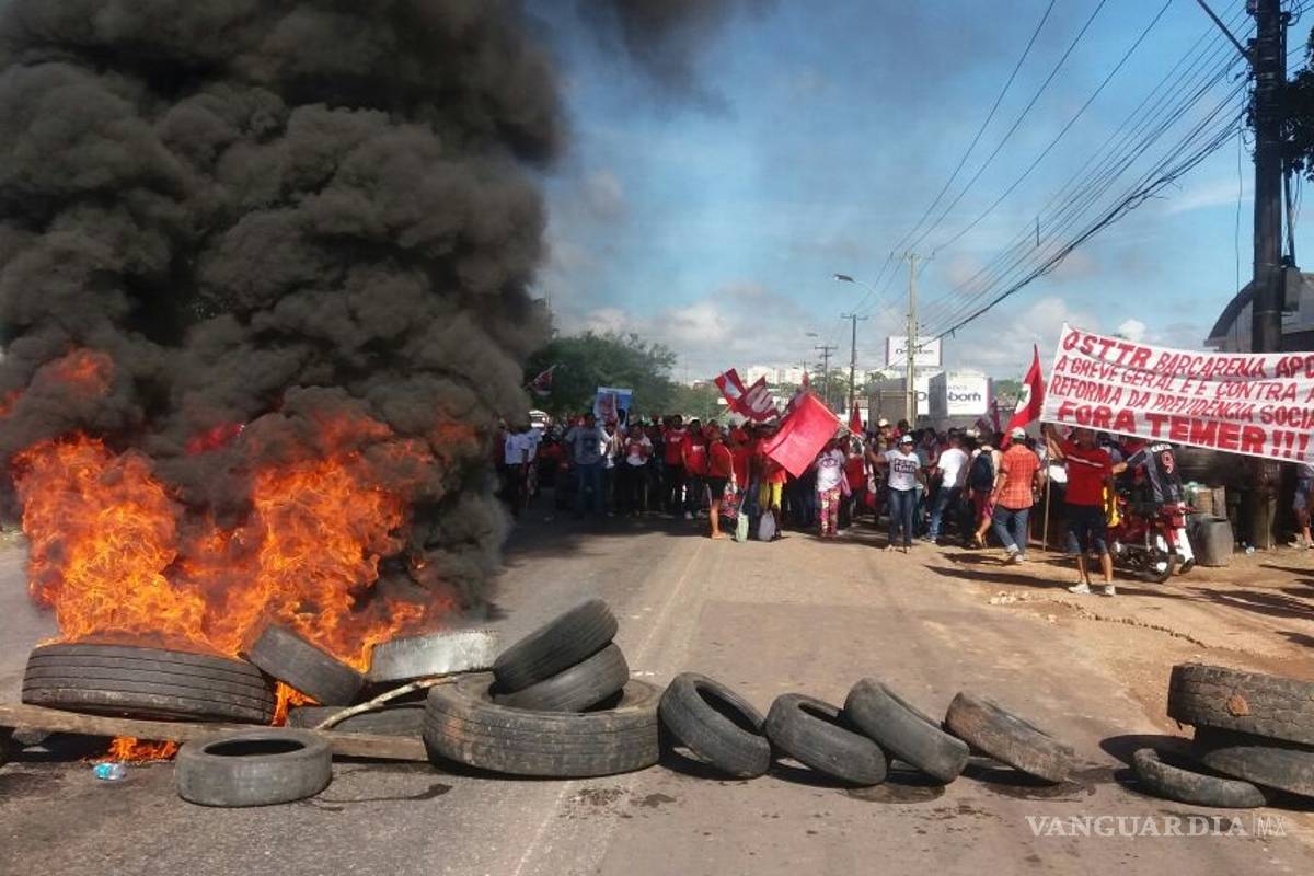 Principales ciudades de Brasil paralizadas por la huelga contra reforma laboral