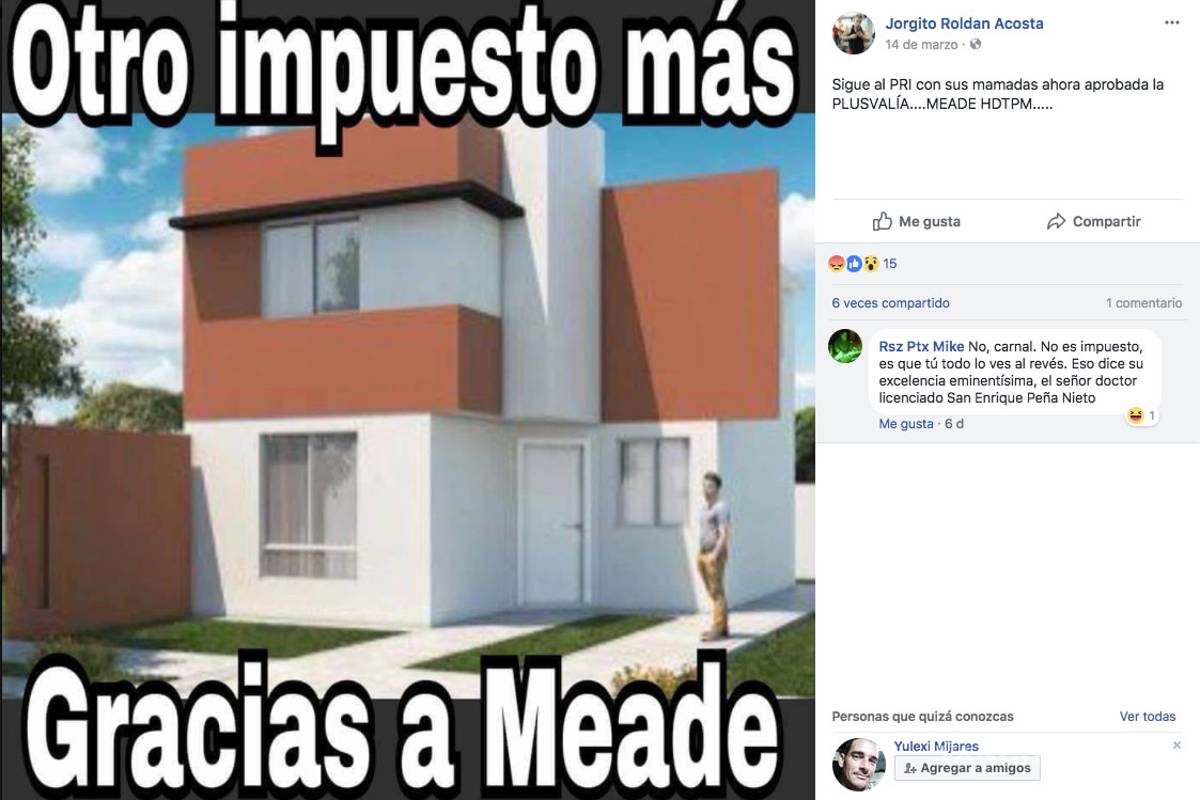 Falso, Meade no propuso impuesto a la plusvalía