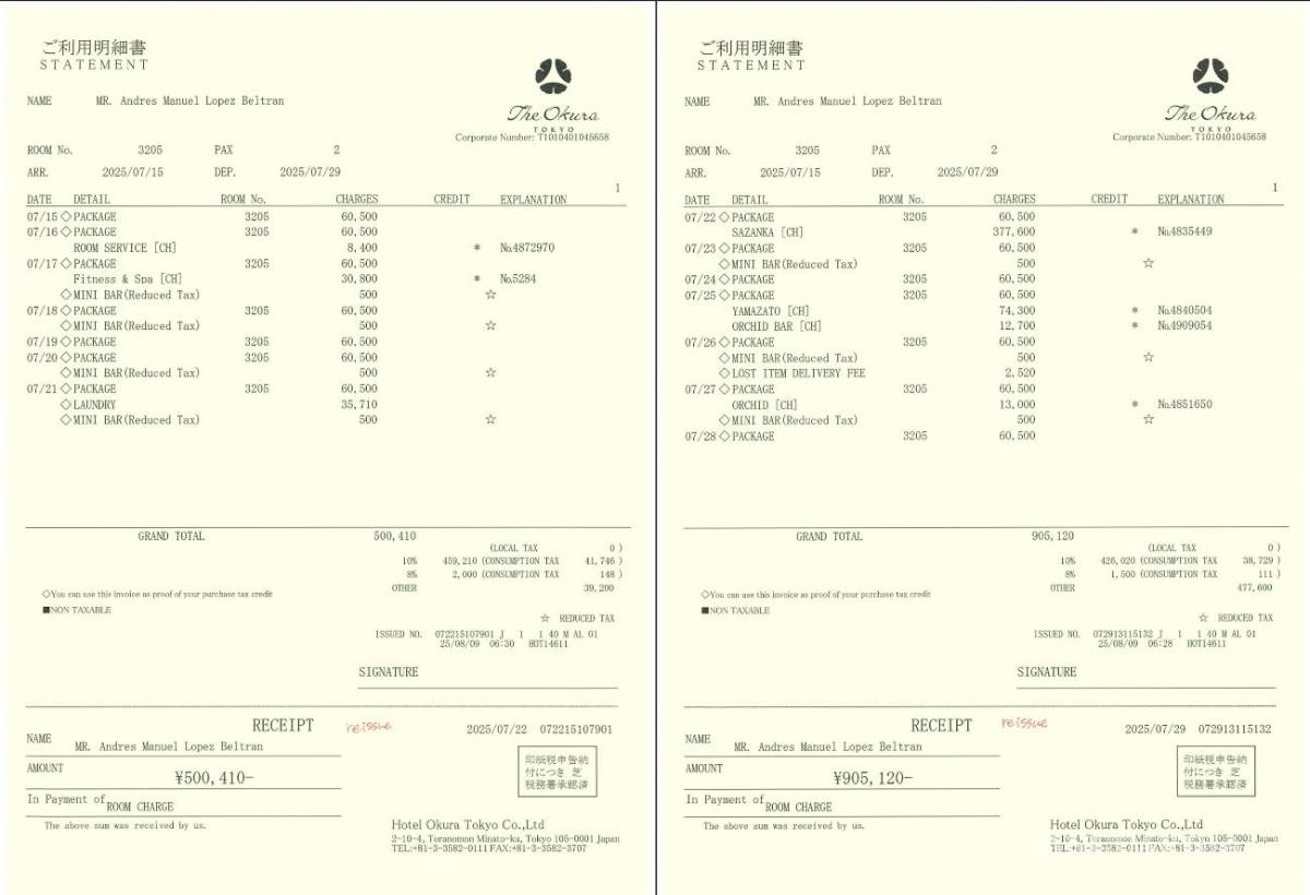 $!El sitio reveló estas facturas señalando que les fueron entregadas por una personas que pidió no ser identificada.