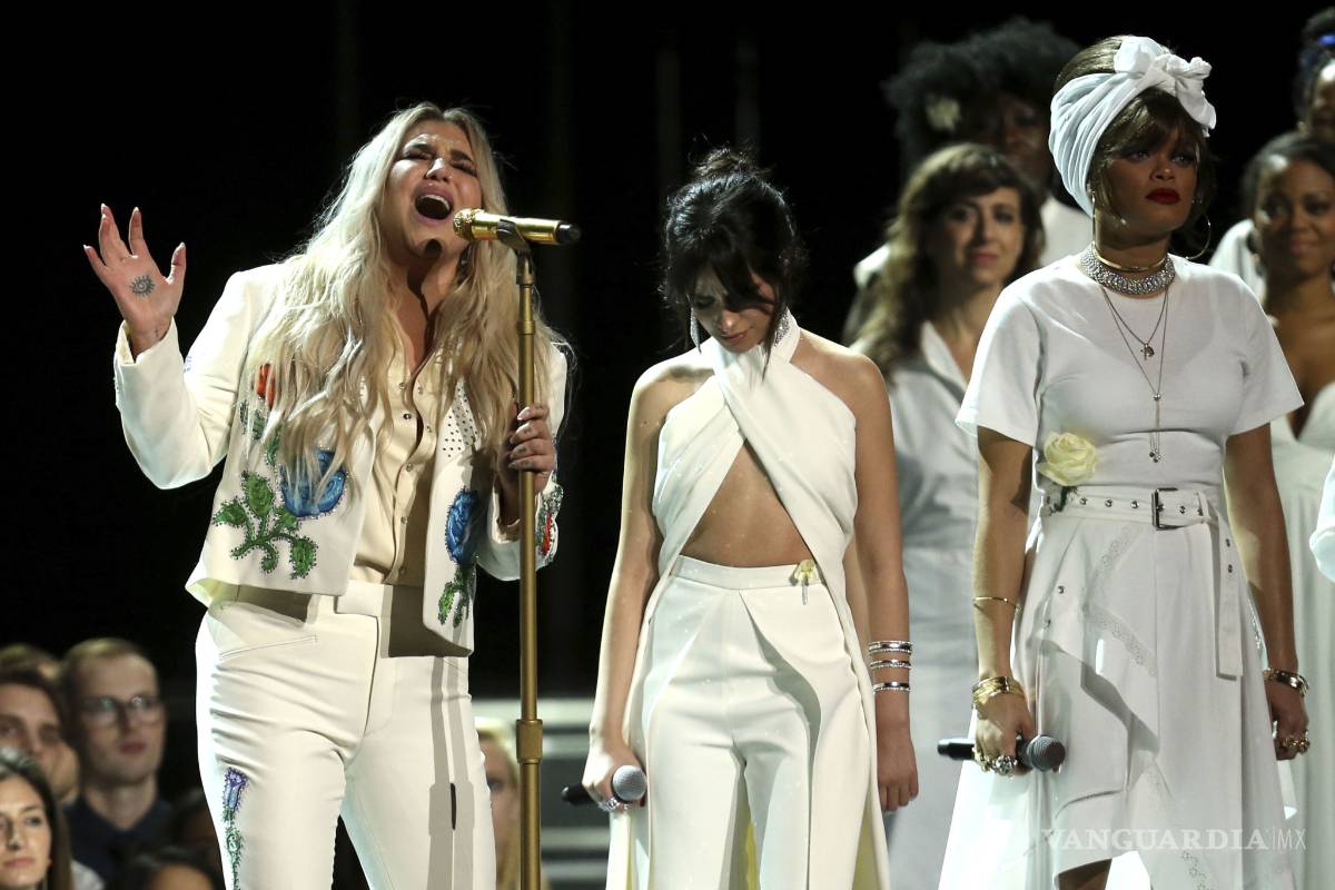 Kesha cautiva con su presentación en los Grammys a favor de #MeToo