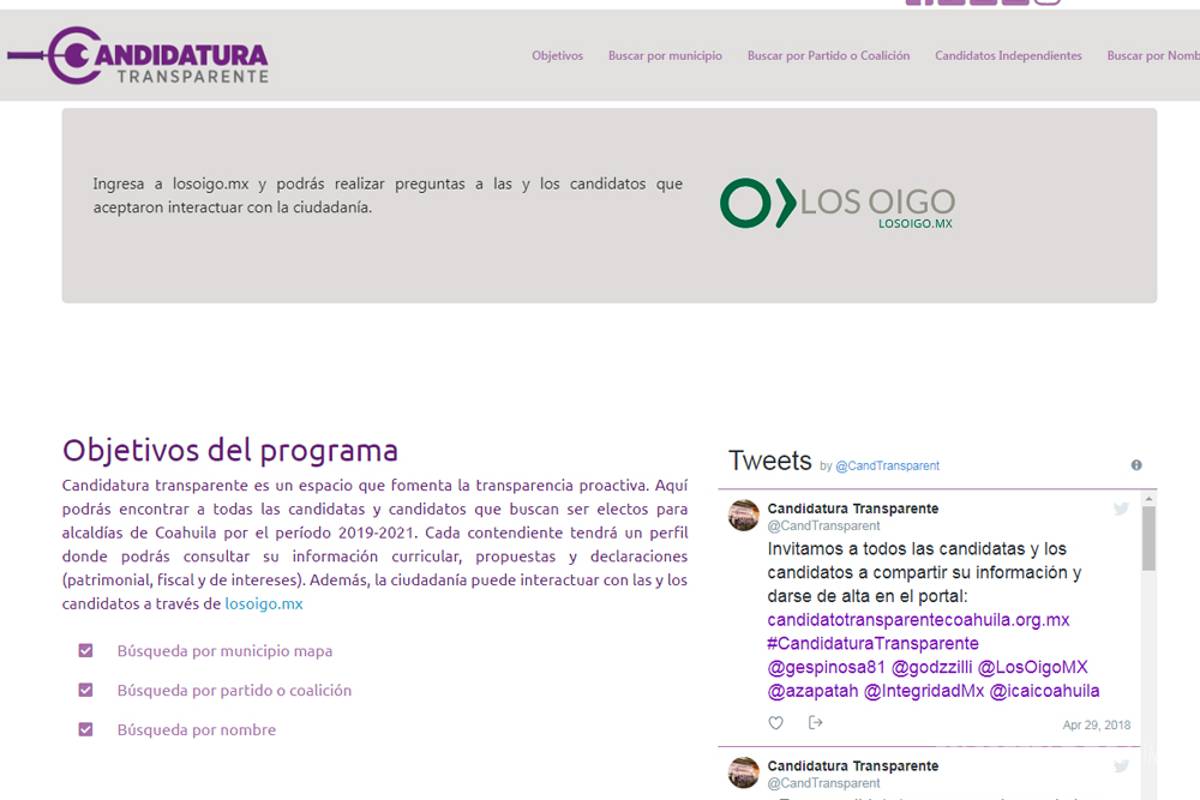 Inaugura IEC la página de Candidatura Transparente; candidata en Piedras Negras sube su declaración 3de3