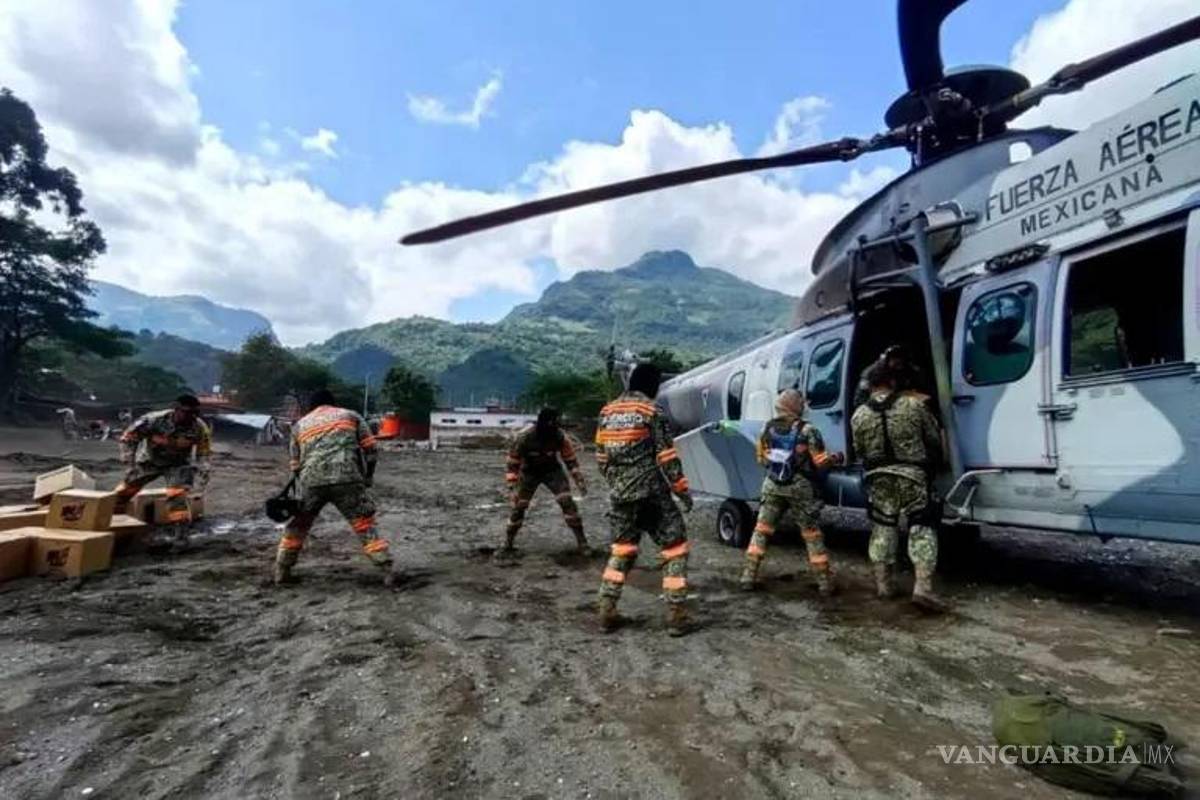 Moviliza Ejército vuelos de auxilio y salva comunidades aisladas en Hidalgo