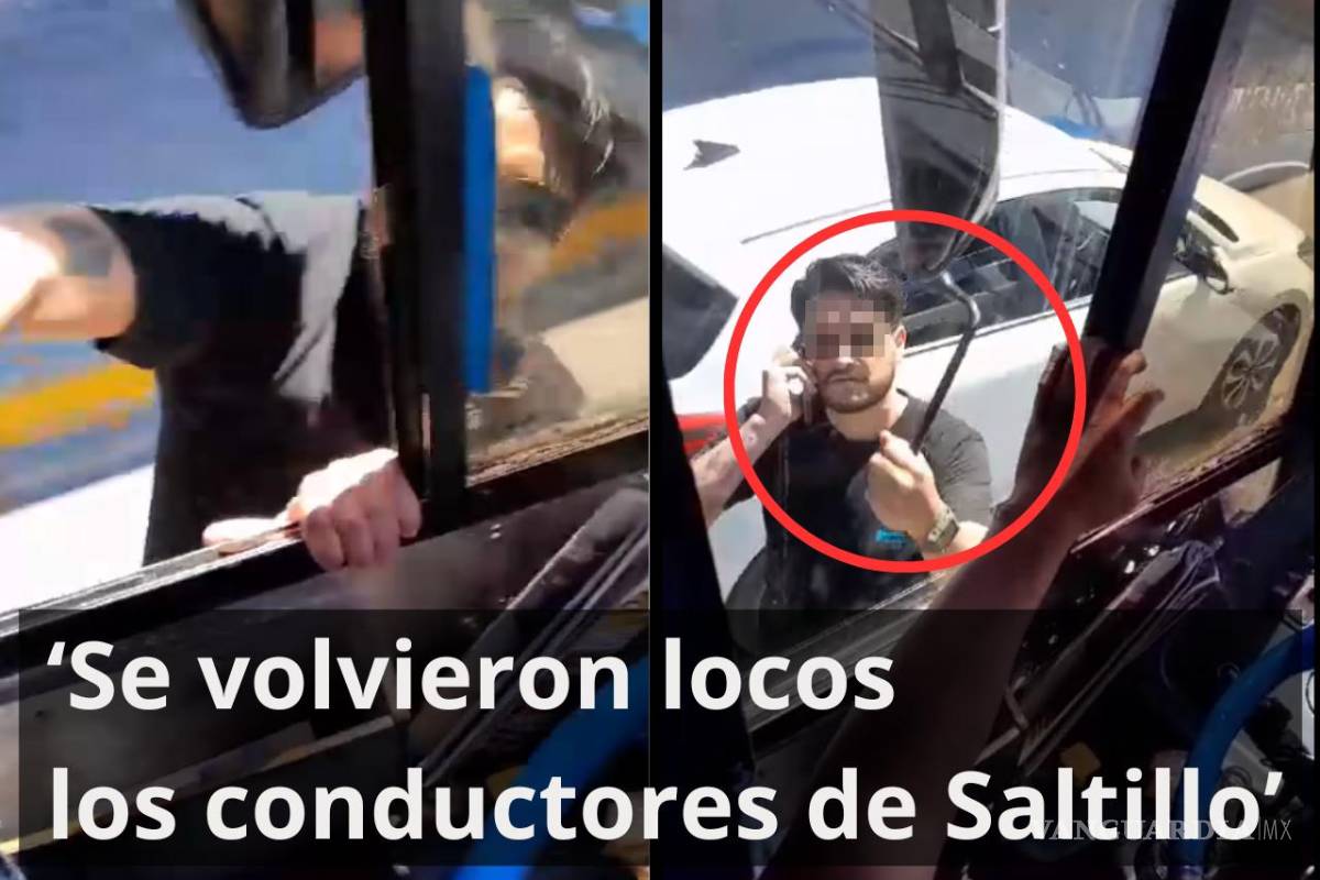 ‘Se volvieron locos los de Saltillo’: exhiben a conductor violento; pasajeros defienden a chofer agredido (video)