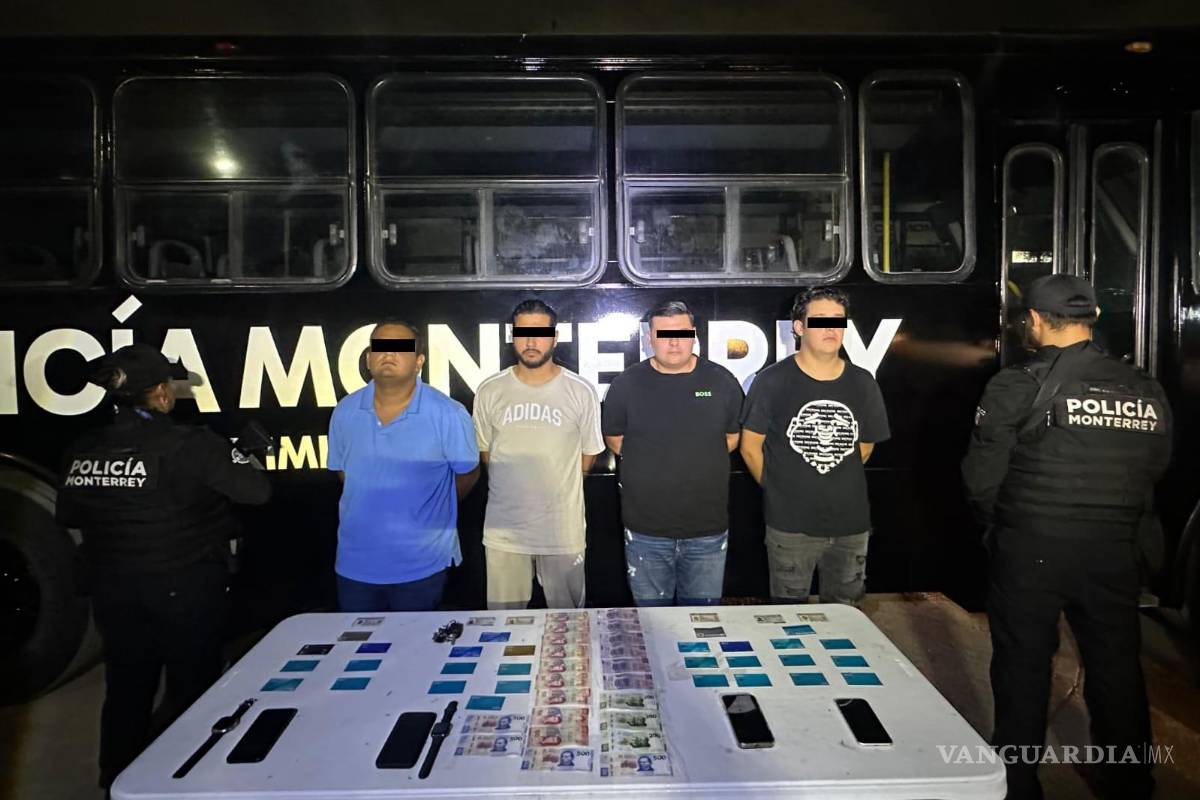 Detienen en Monterrey a cuatro por robo de tarjetas bancarias en Saltillo