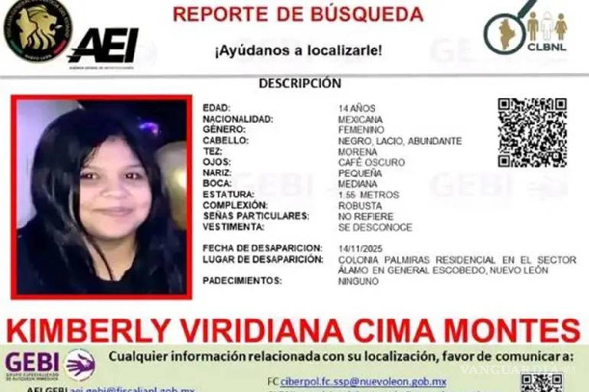 Adolescente de 14 años desaparece tras conocerse con usuario de Roblox; familia pide ayuda