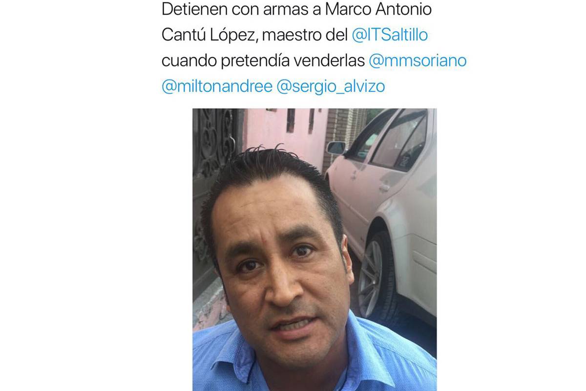 Detienen a profesor del Instituto Tecnológico de Saltillo, lo vinculan al uso de armas