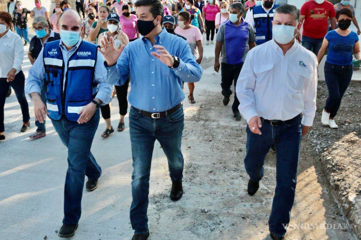 Reaparece Cabeza de Vaca: supervisa obras públicas en Ciudad Victoria