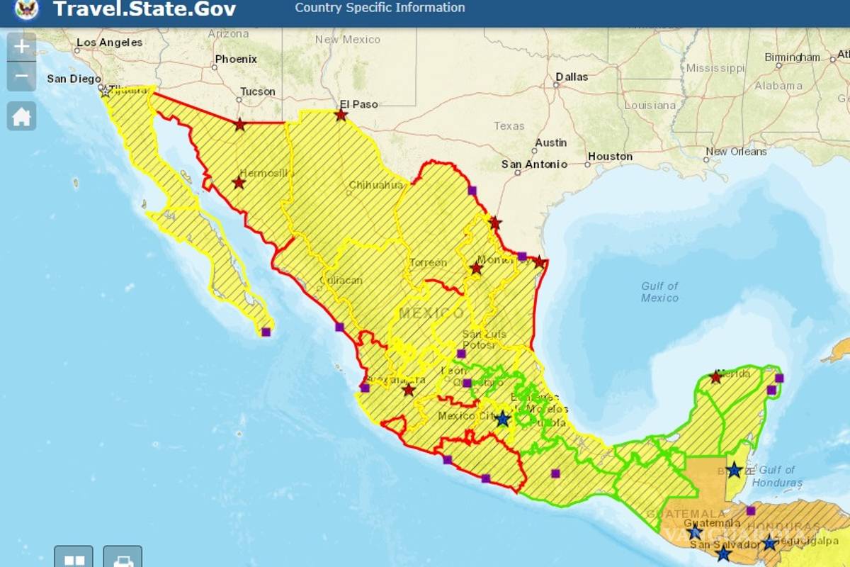 Pide Estados Unidos reconsiderar viajes a 5 estados de México