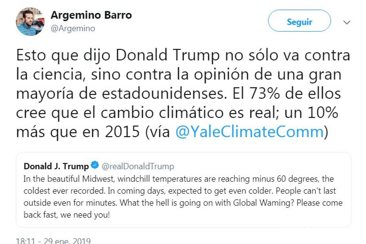 $!Donald Trump se burla del calentamiento global y lo tunden en redes