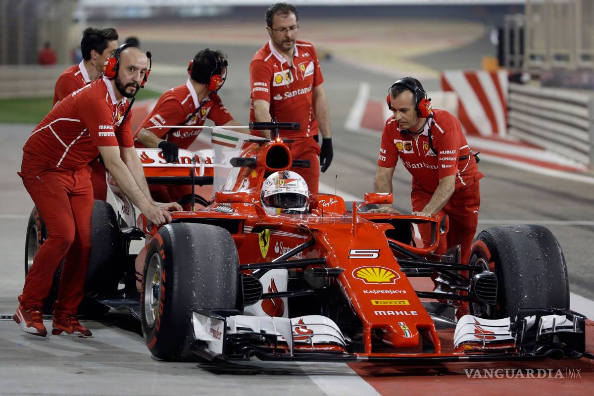 Sebastián Vettel fue el más rápido en las prácticas de Bahrein