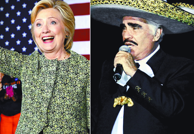 Vicente Fernández canta corrido dedicado a Hillary Clinton