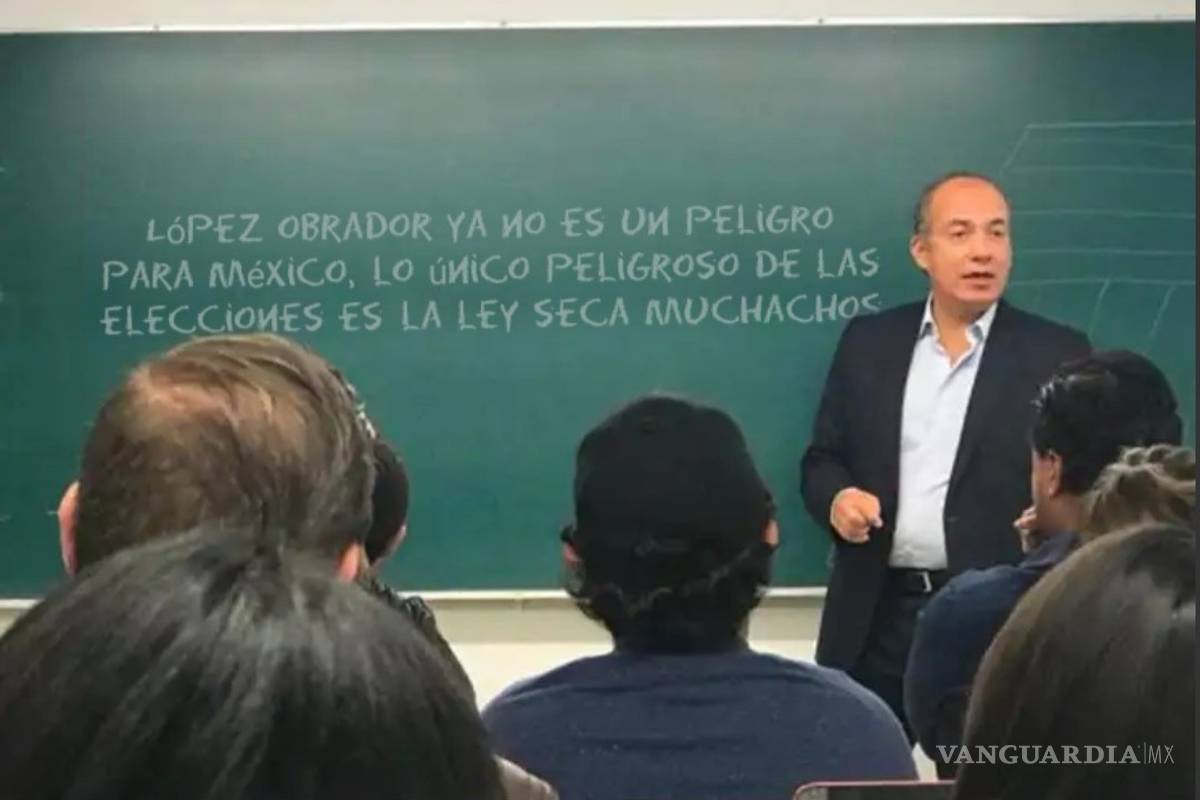 $!Felipe Calderón da clase en el ITAM... y su cátedra se convierte en meme
