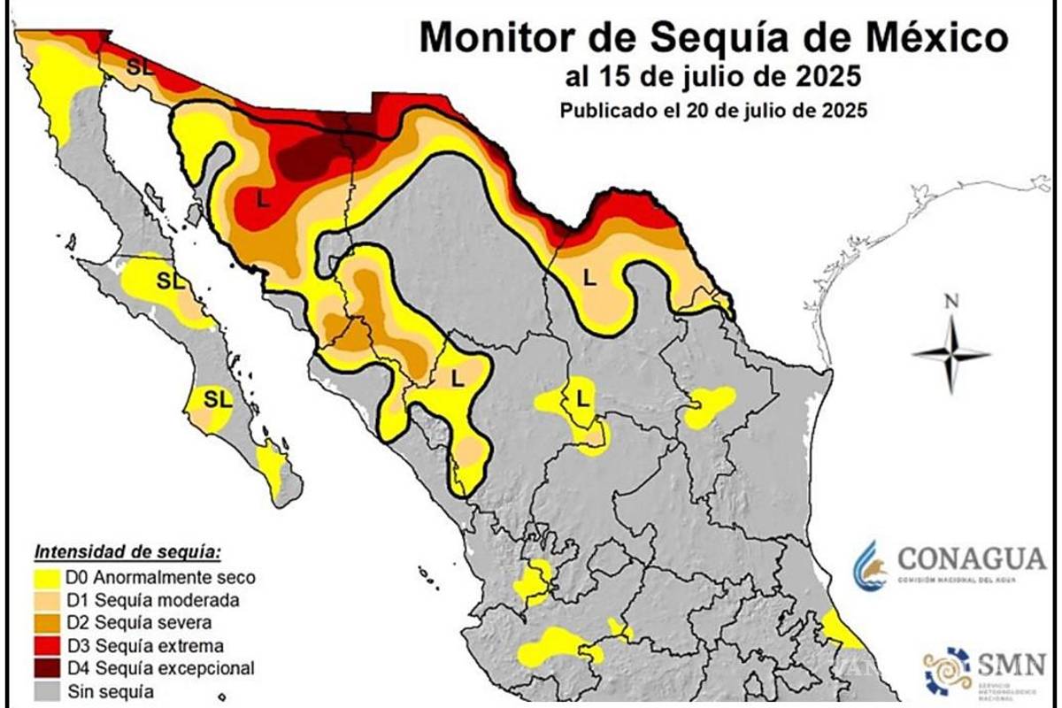 Cede la sequía en Coahuila, 46.9 por ciento del territorio se encuentra sin afectación