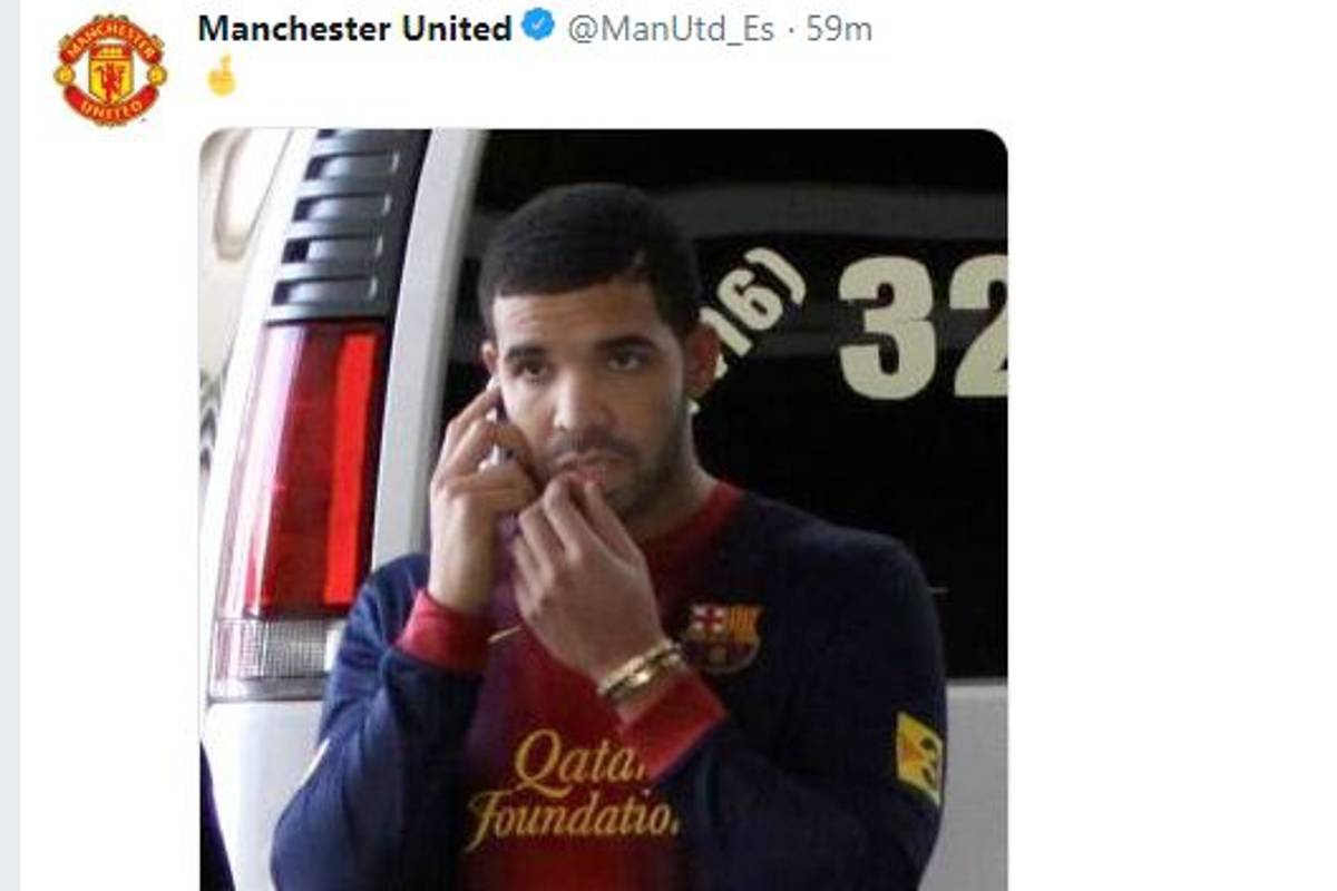 Manchester United utiliza la 'maldición de Drake' para derrotar al Barcelona